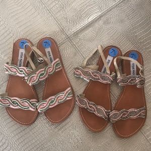 Steven Madden gorgeous beaded sandals brand new!